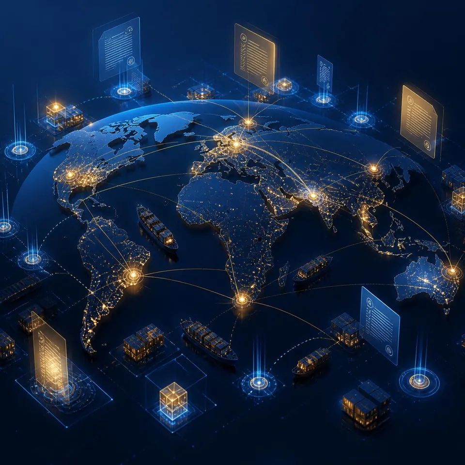 Global B2B trade network visualization